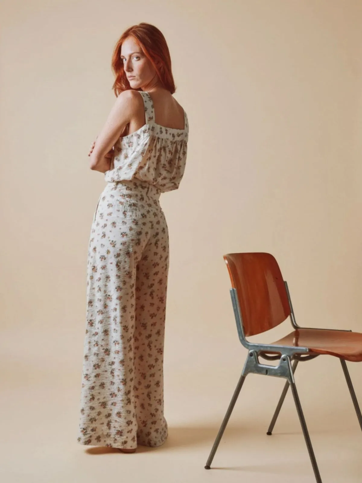 Daniel Floral Trousers - Ecru sold by iris product image thumbnail 4