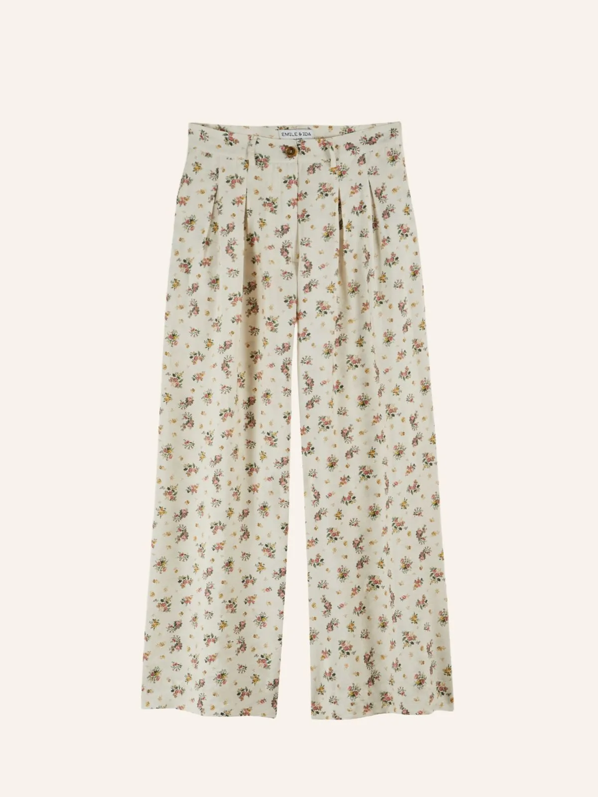 Daniel Floral Trousers - Ecru sold by iris product image thumbnail 3