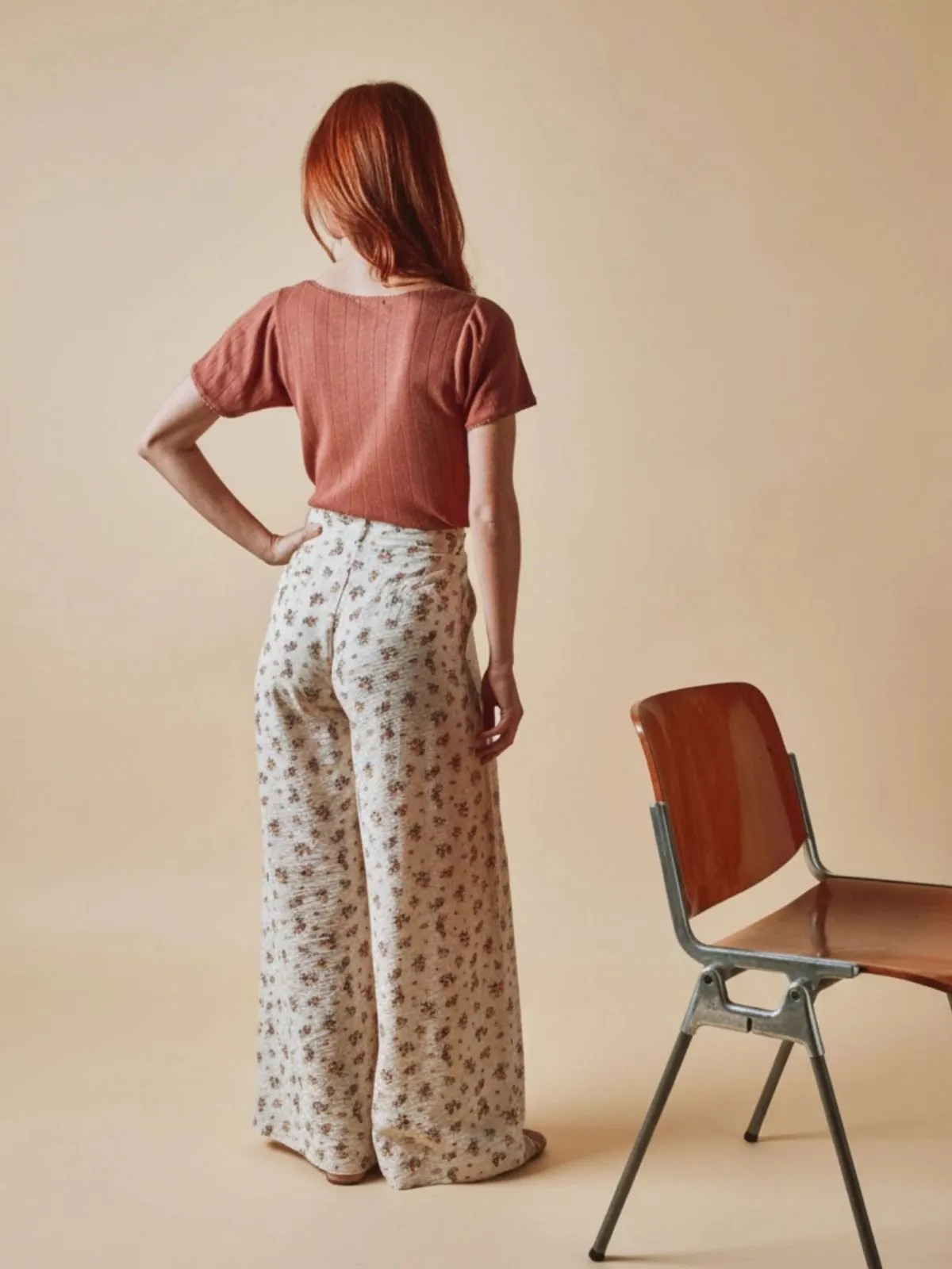 Daniel Floral Trousers - Ecru sold by iris product image thumbnail 5