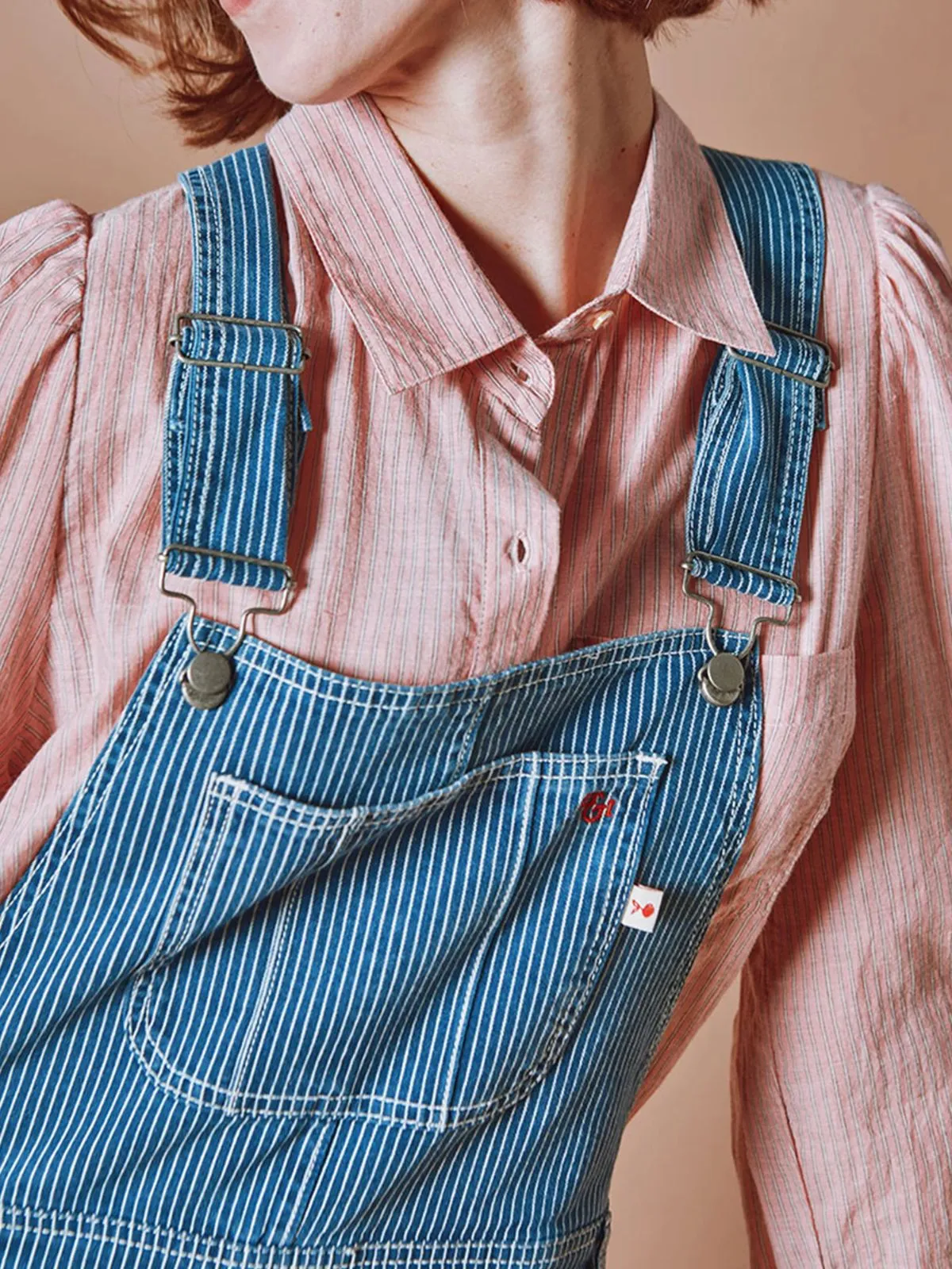 Didi Pinstripe Shirt - Pink sold by iris product image thumbnail 3