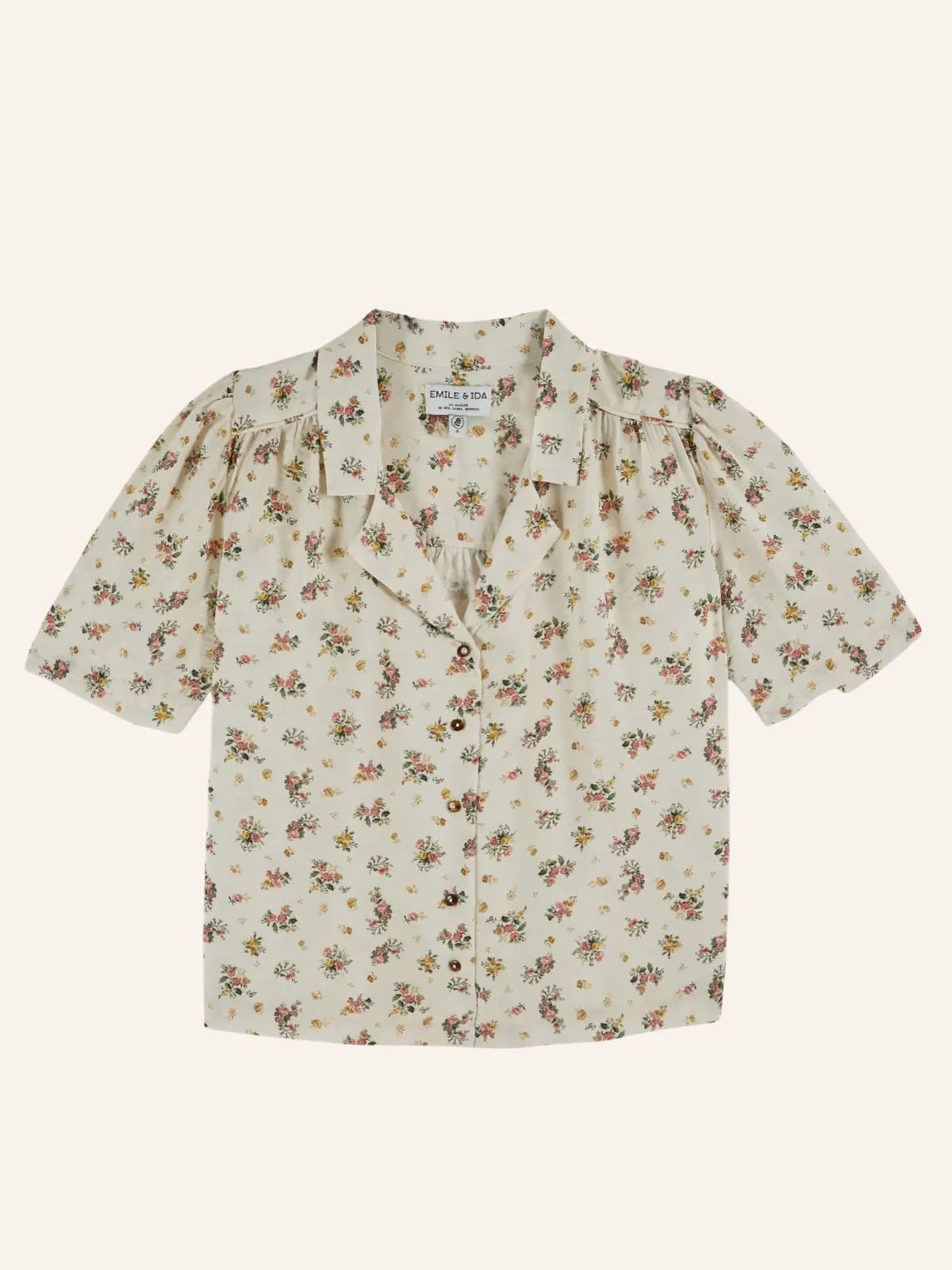 Debora Floral Shirt - Ecru sold by iris product image thumbnail 2