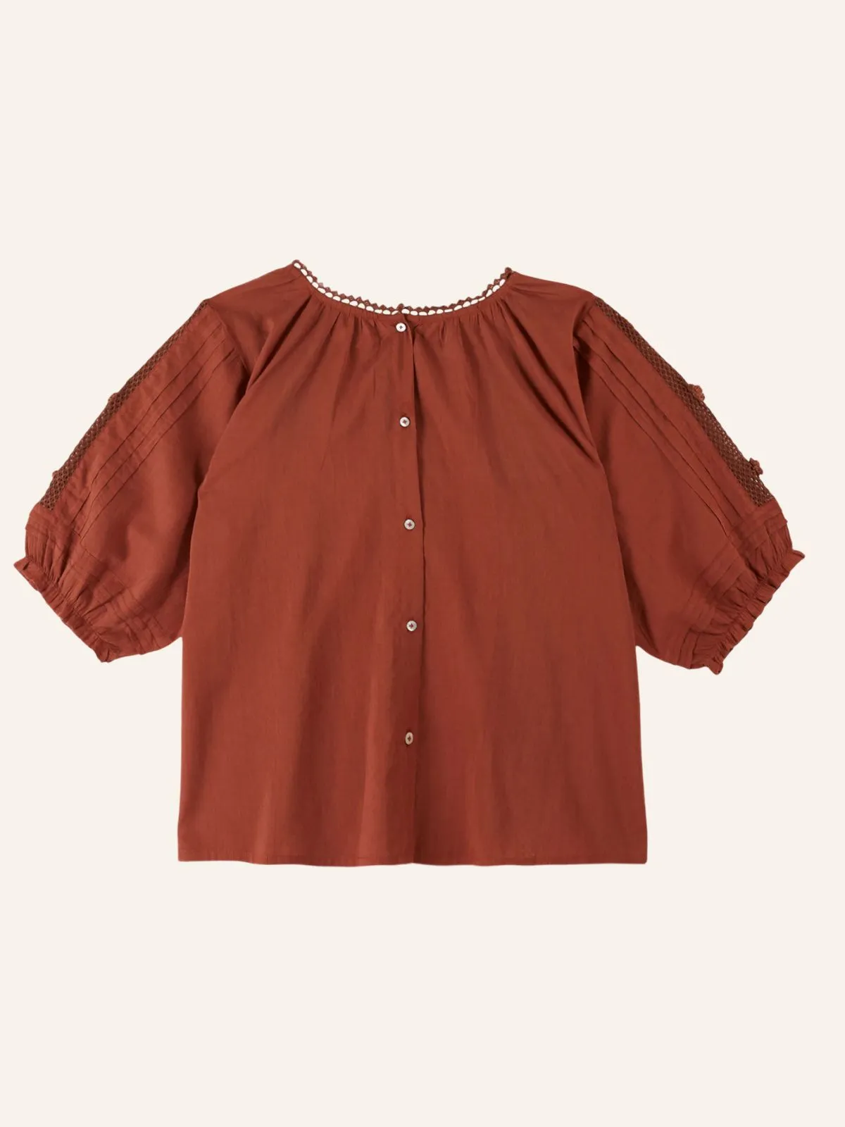 Deverley Embroidered Blouse - Rust sold by iris product image thumbnail 2
