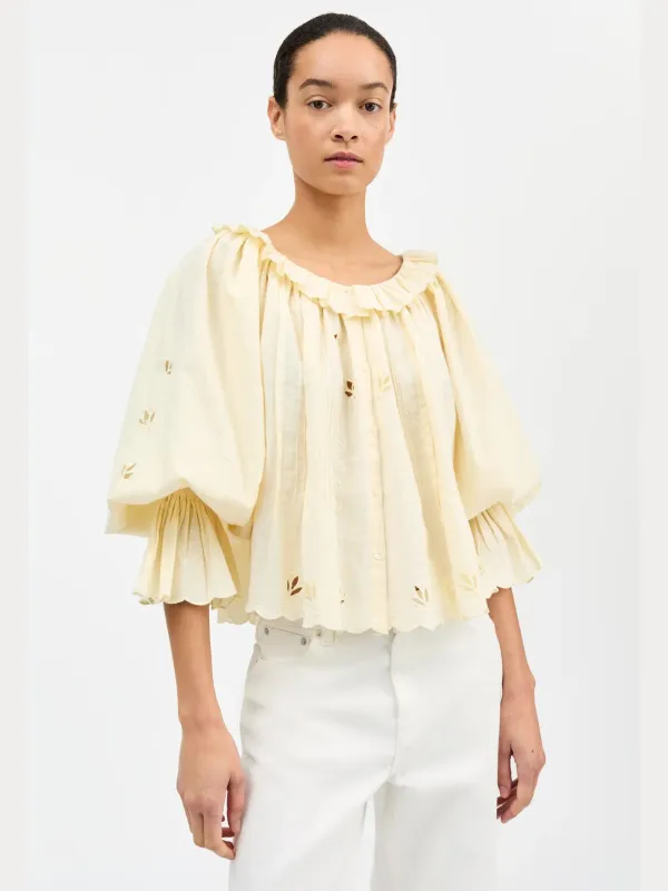 Fleurie Frill Collar Blouse - Buttercup made by Skall Studio