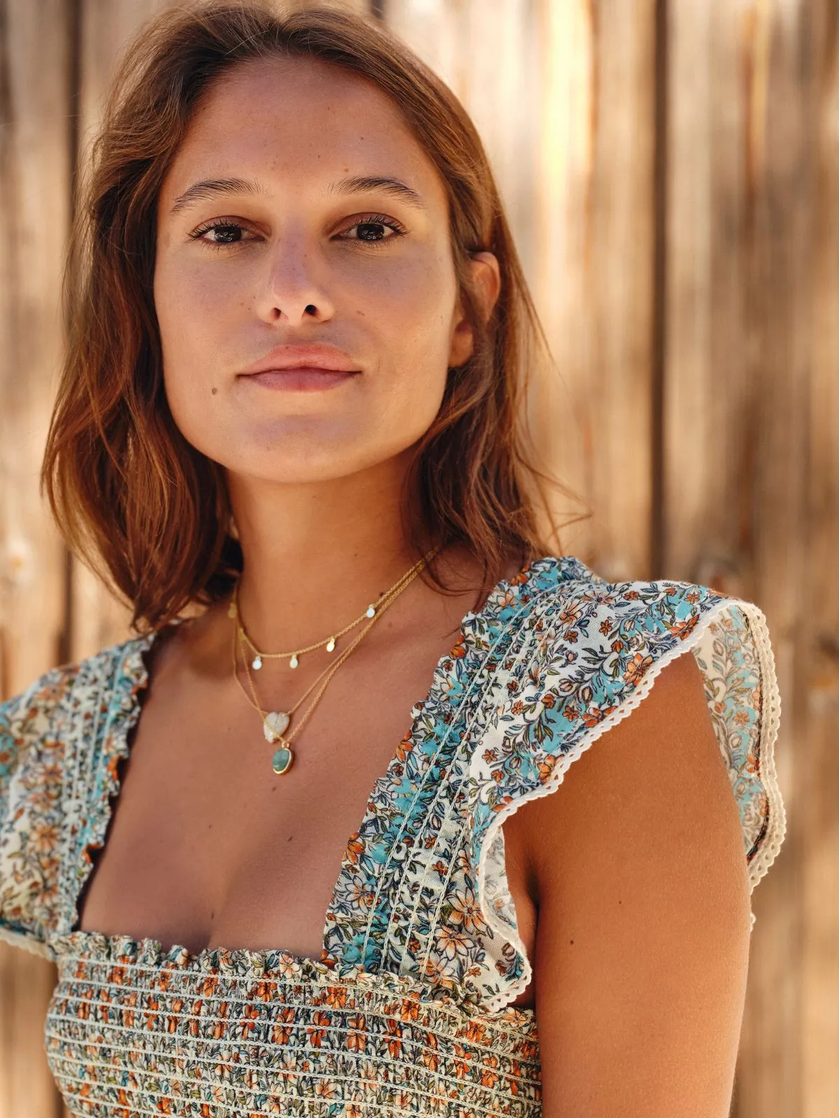 Jaci Print Sundress - Aqua sold by iris product image thumbnail 4