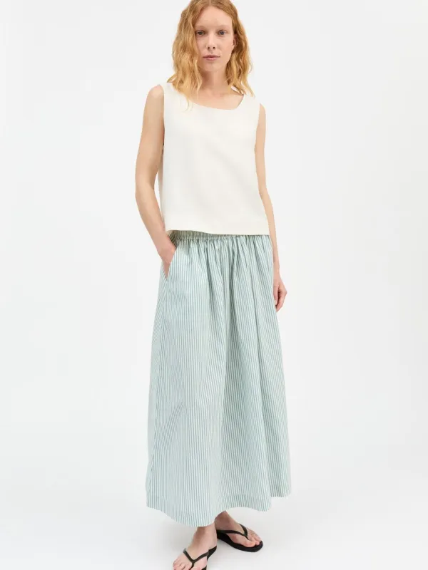Dagny Stripe Skirt - Aqua & White sold by iris