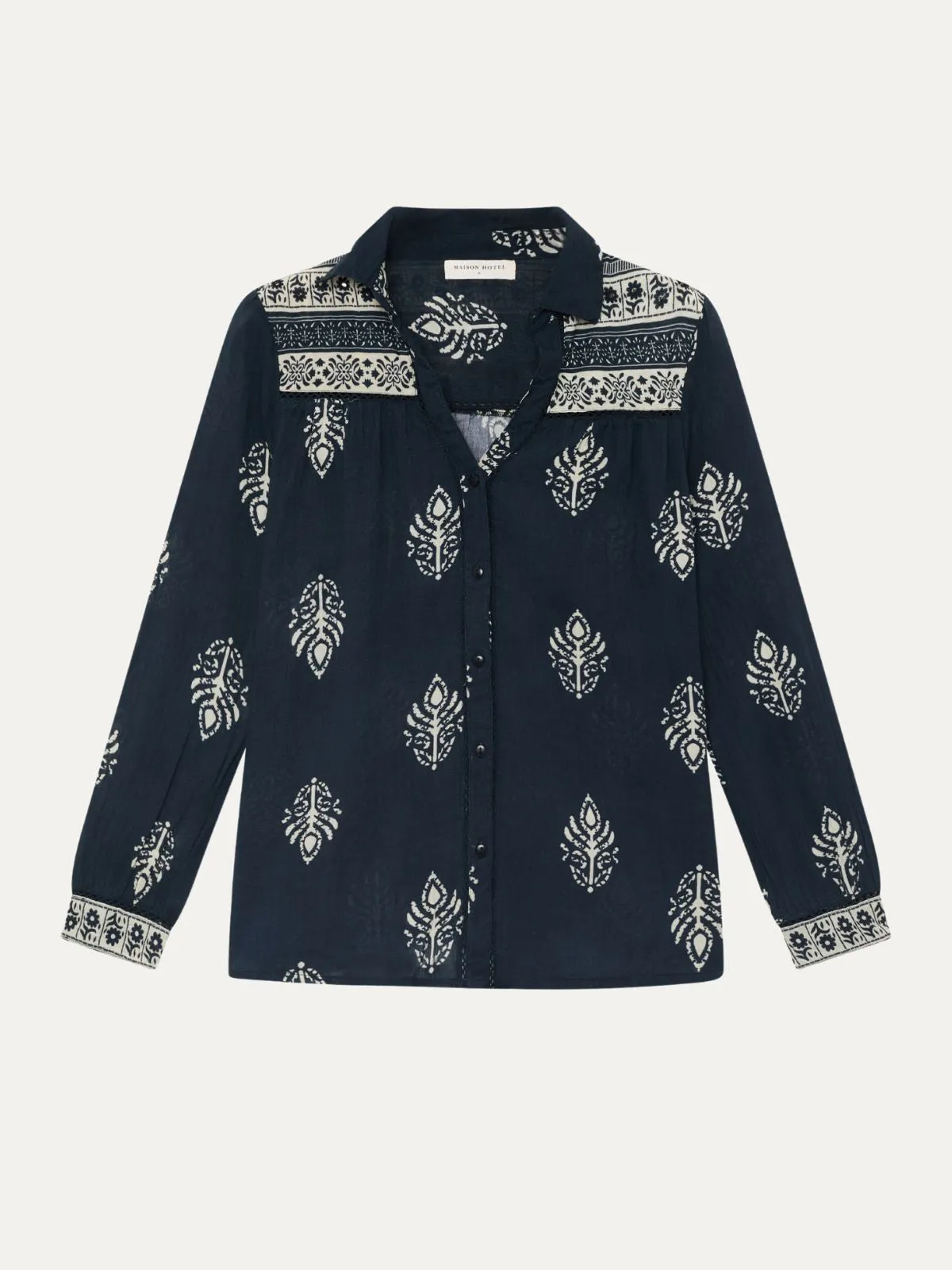 Rani Leaves Top - Black sold by iris product image thumbnail 2