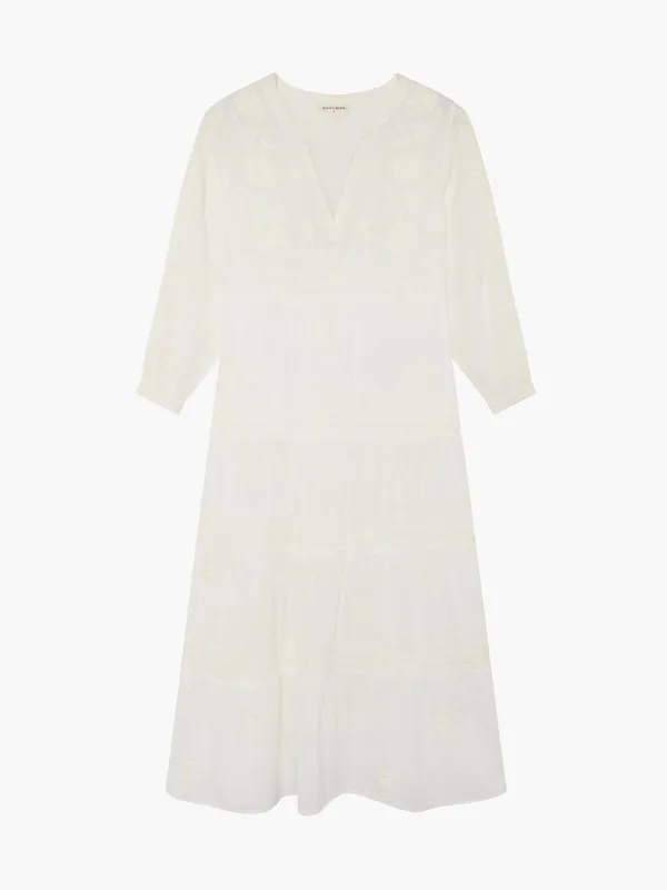 Lala Embroidered Dress - Ecru made by Maison Hotel