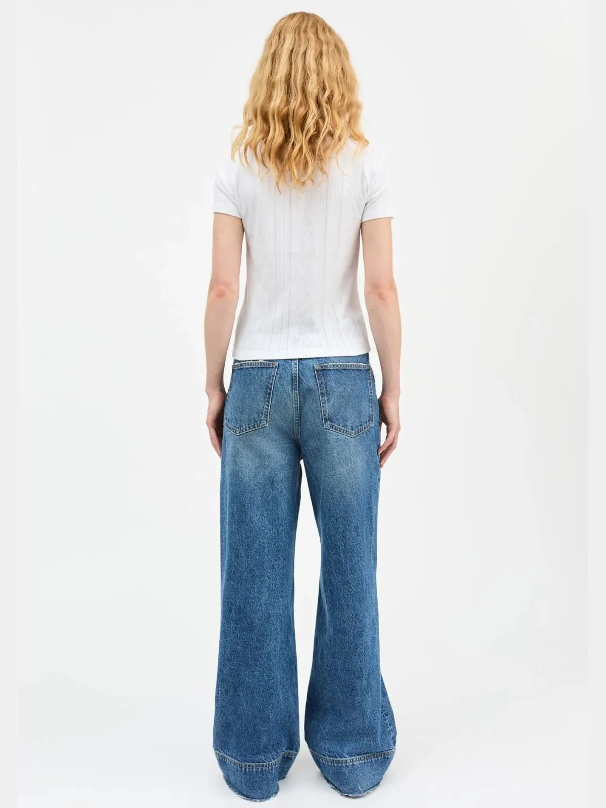 Anna Pointelle T- Shirt - White sold by iris product image thumbnail 3