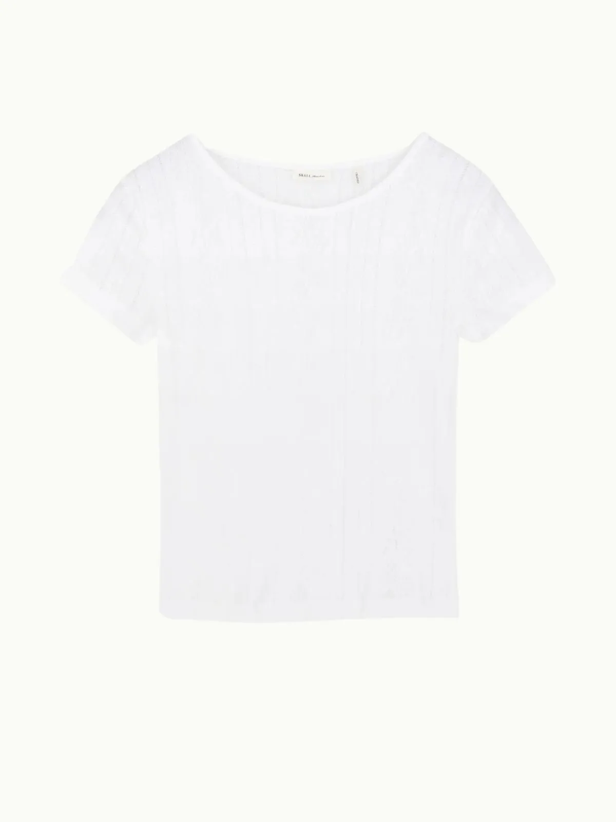 Anna Pointelle T- Shirt - White sold by iris product image thumbnail 5