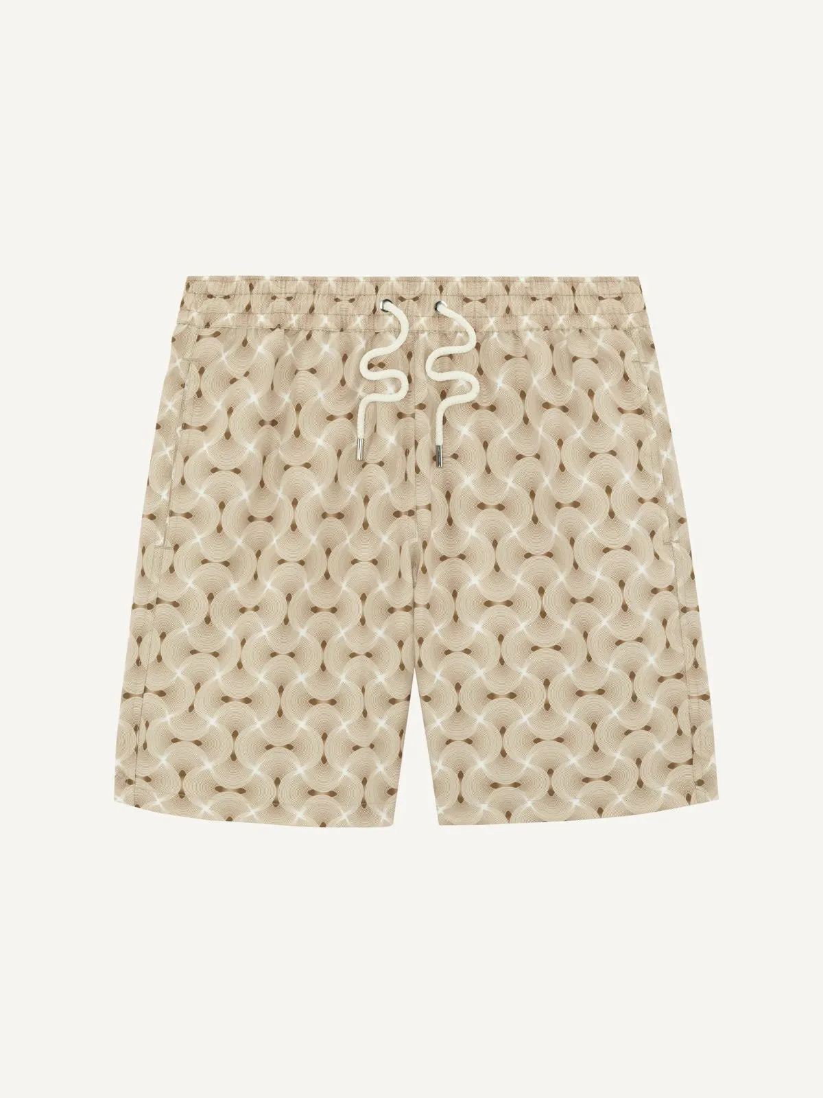 Santos Swim Print Shorts - Brown sold by iris
