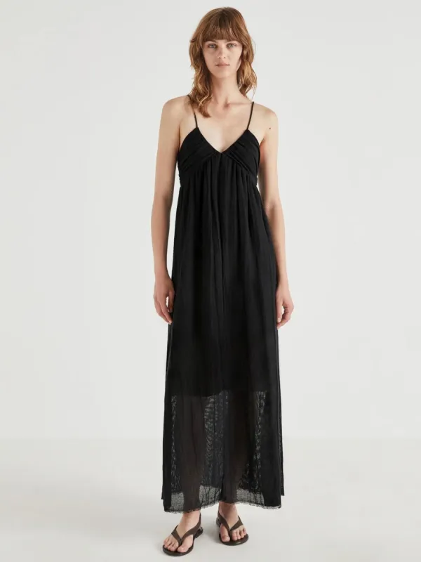 Lena Strap Maxi Dress - Black made by iris