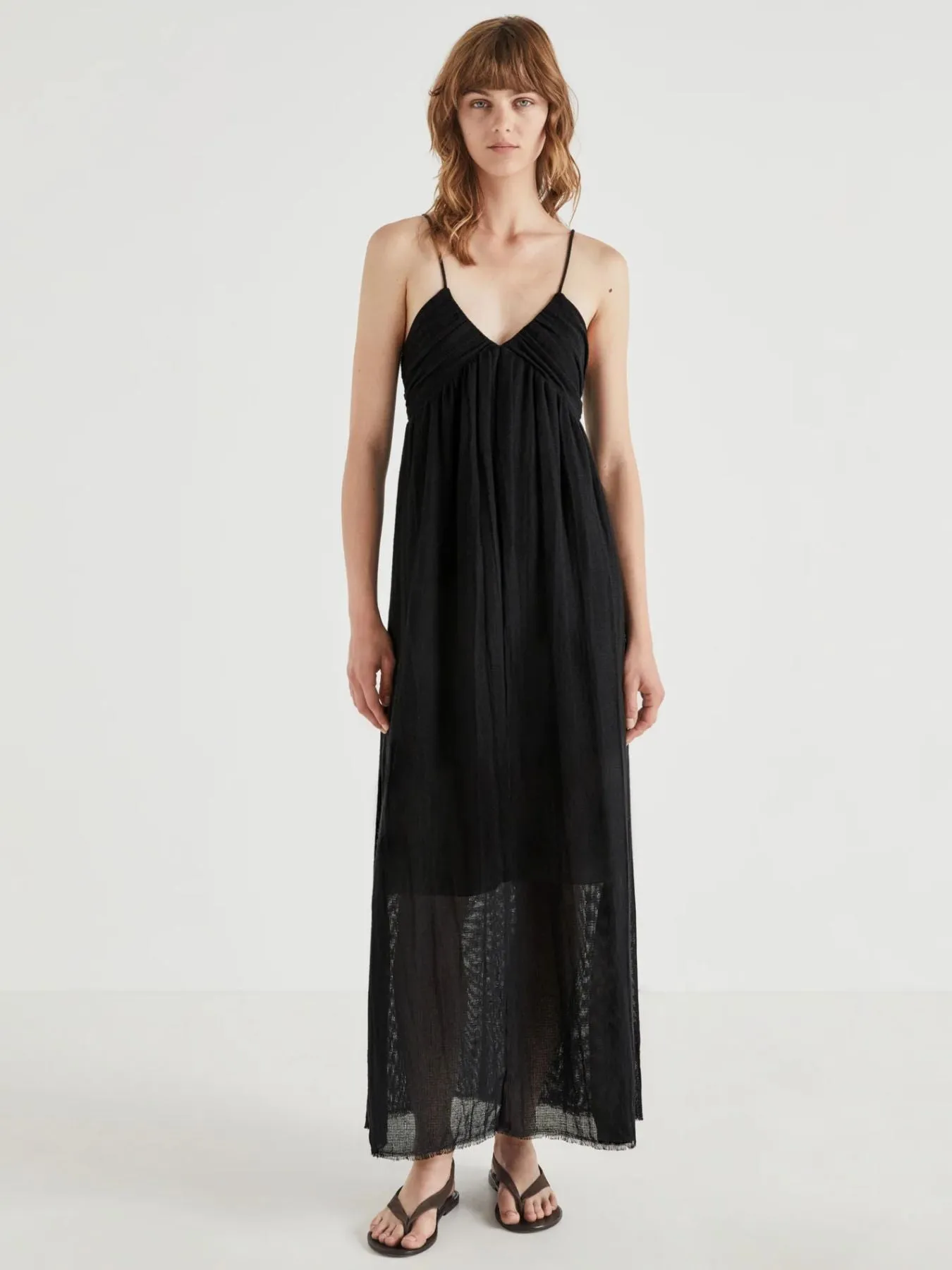 Lena Strap Maxi Dress - Black sold by iris