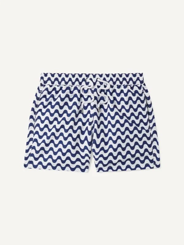 Rio Swim Print Shorts - Blue made by iris