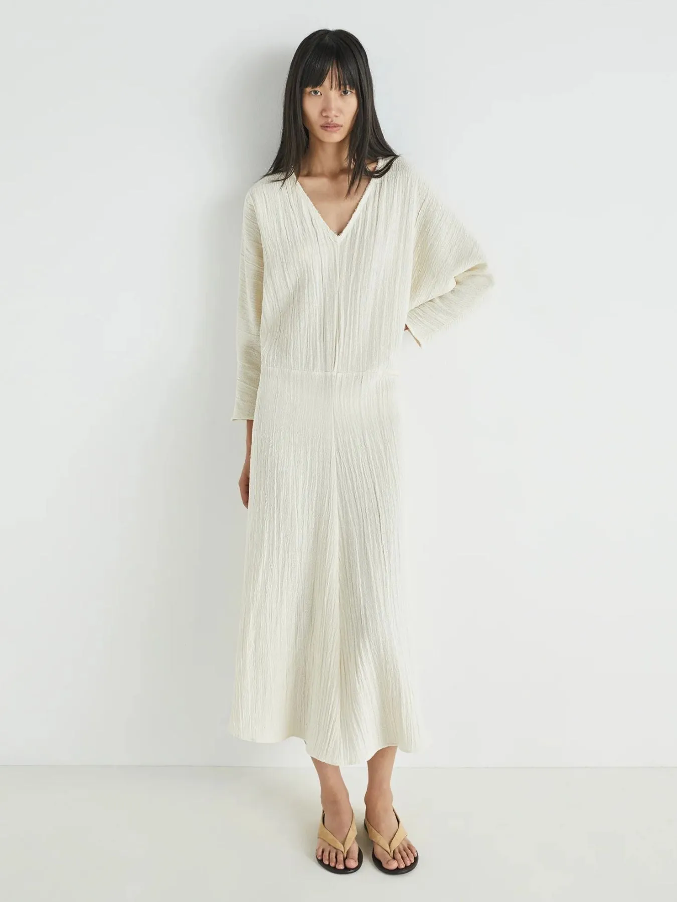 Arbor V-Neck Long Dress - Alabaster sold by iris product image thumbnail 2