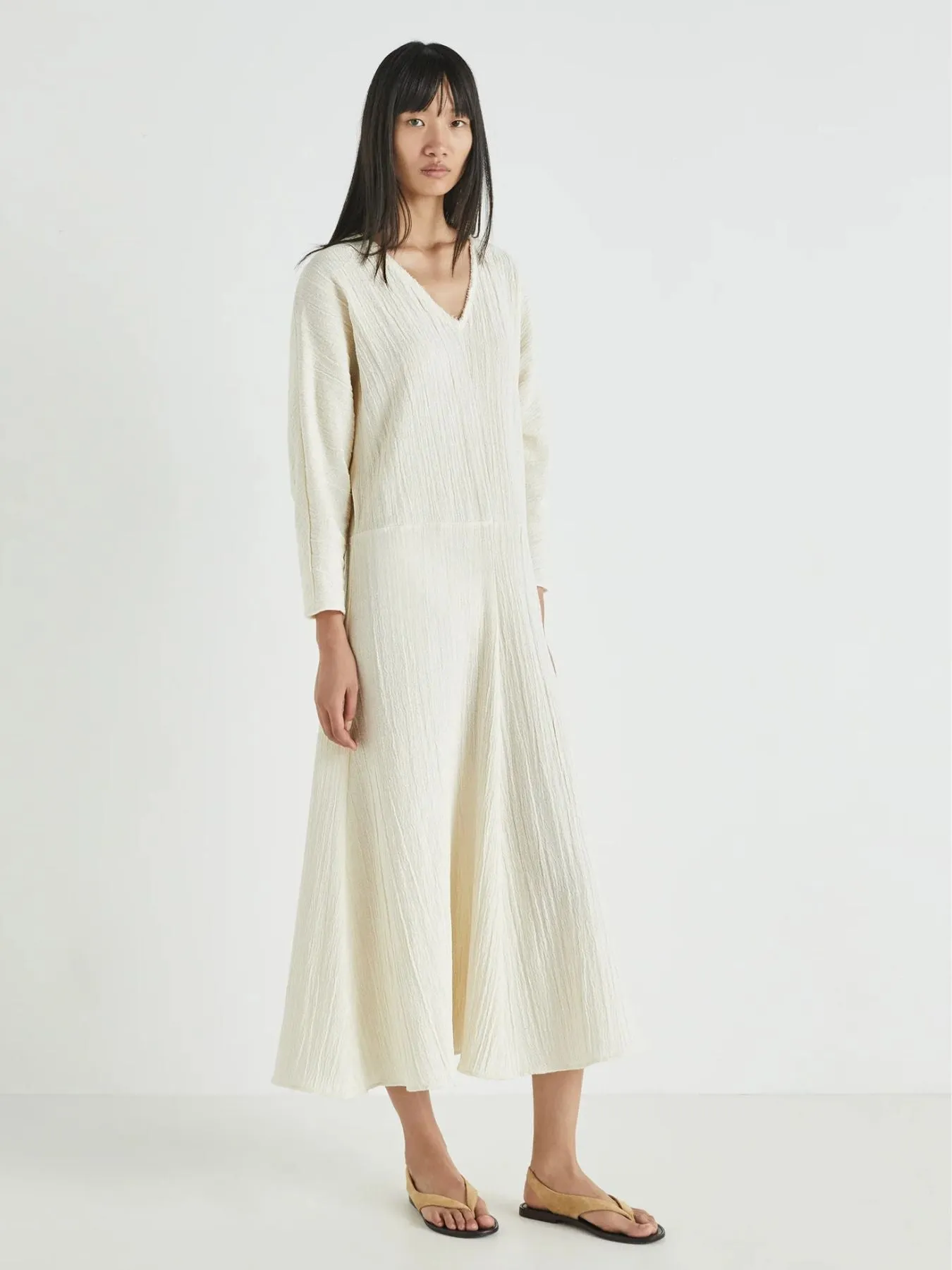 Arbor V-Neck Long Dress - Alabaster sold by iris product image thumbnail 4