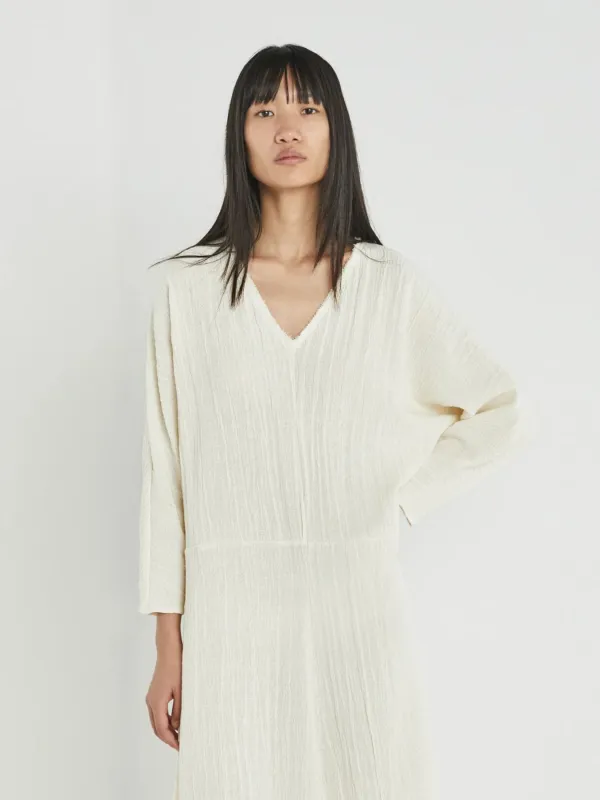 Arbor V-Neck Long Dress - Alabaster made by iris