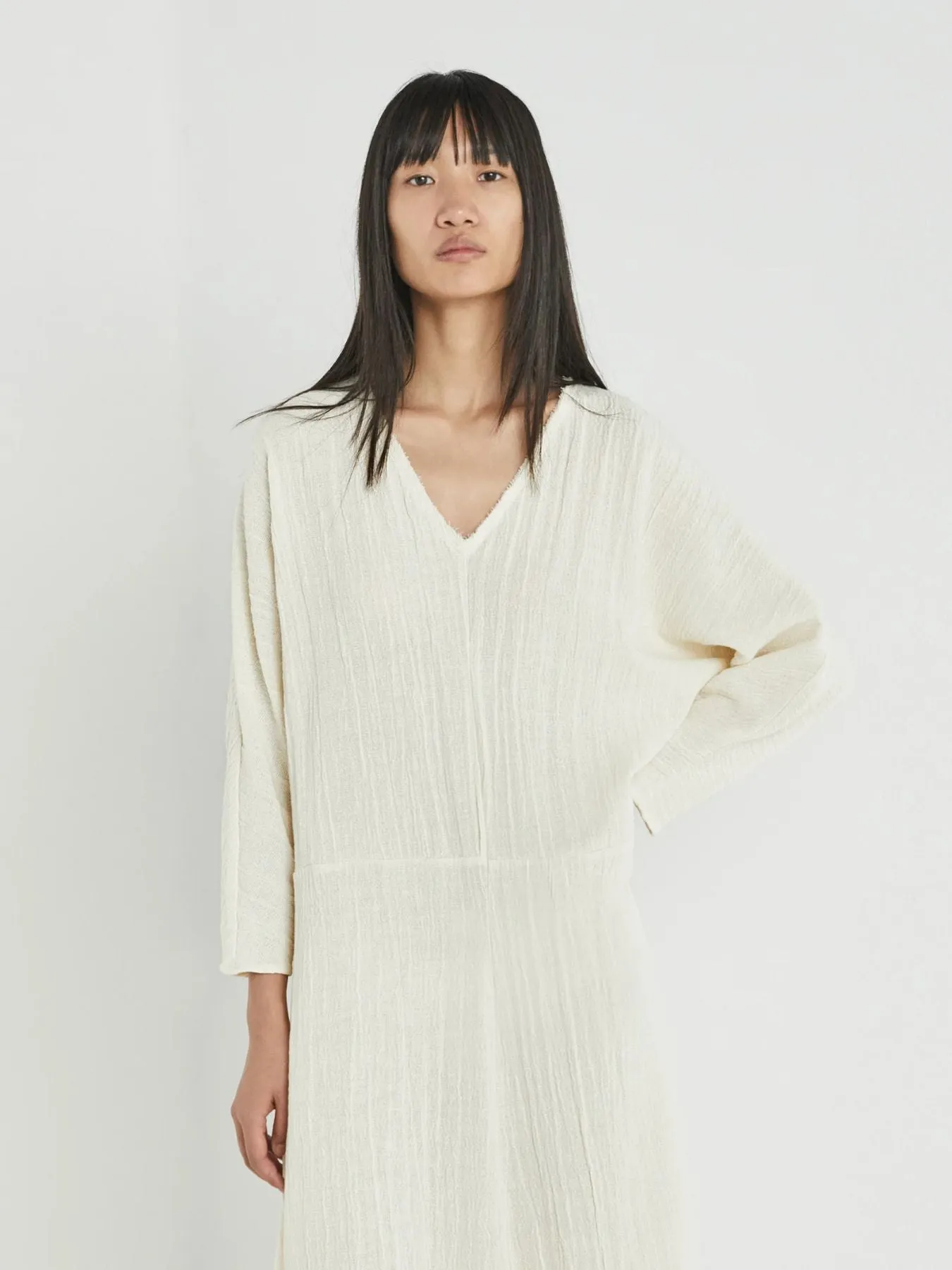 Arbor V-Neck Long Dress - Alabaster sold by iris