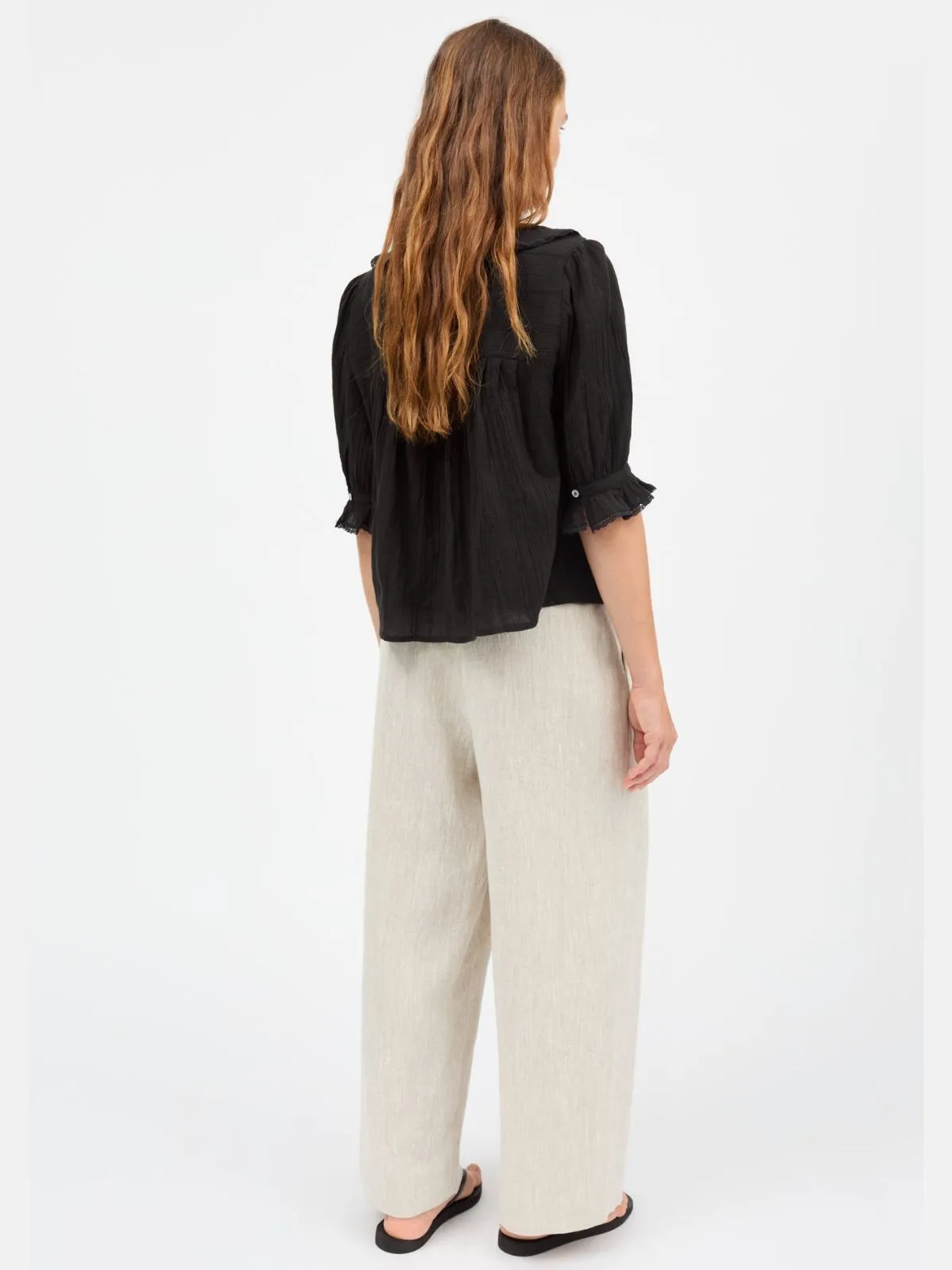 Clea Ruffle Blouse - Black sold by iris product image thumbnail 3