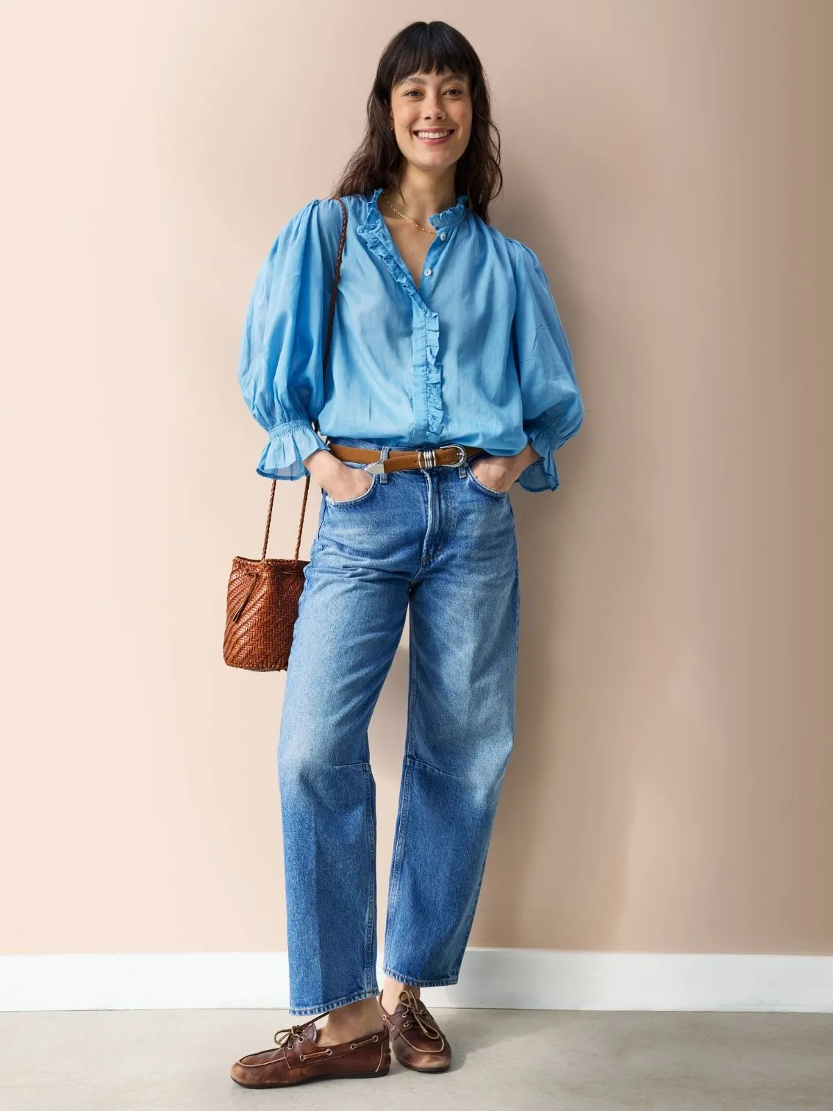 Frankie Voile Ruffle Blouse - Light Blue sold by iris product image thumbnail 3