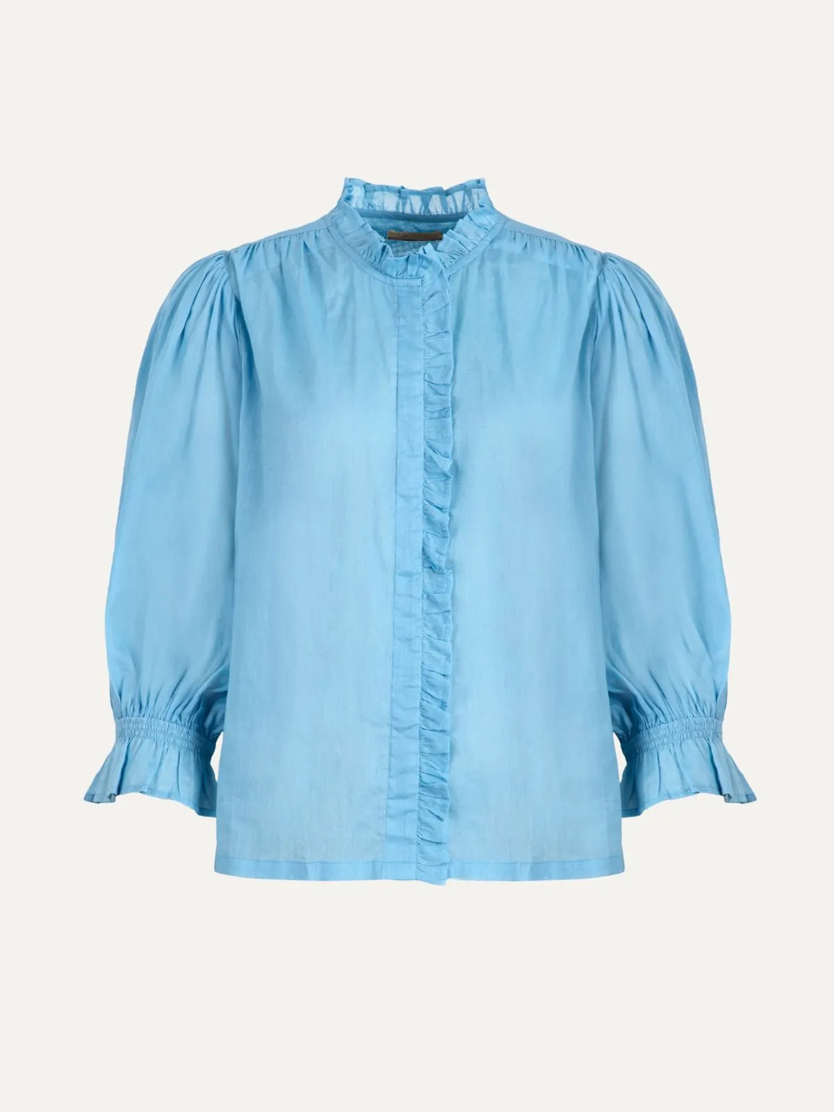 Frankie Voile Ruffle Blouse - Light Blue sold by iris product image thumbnail 5