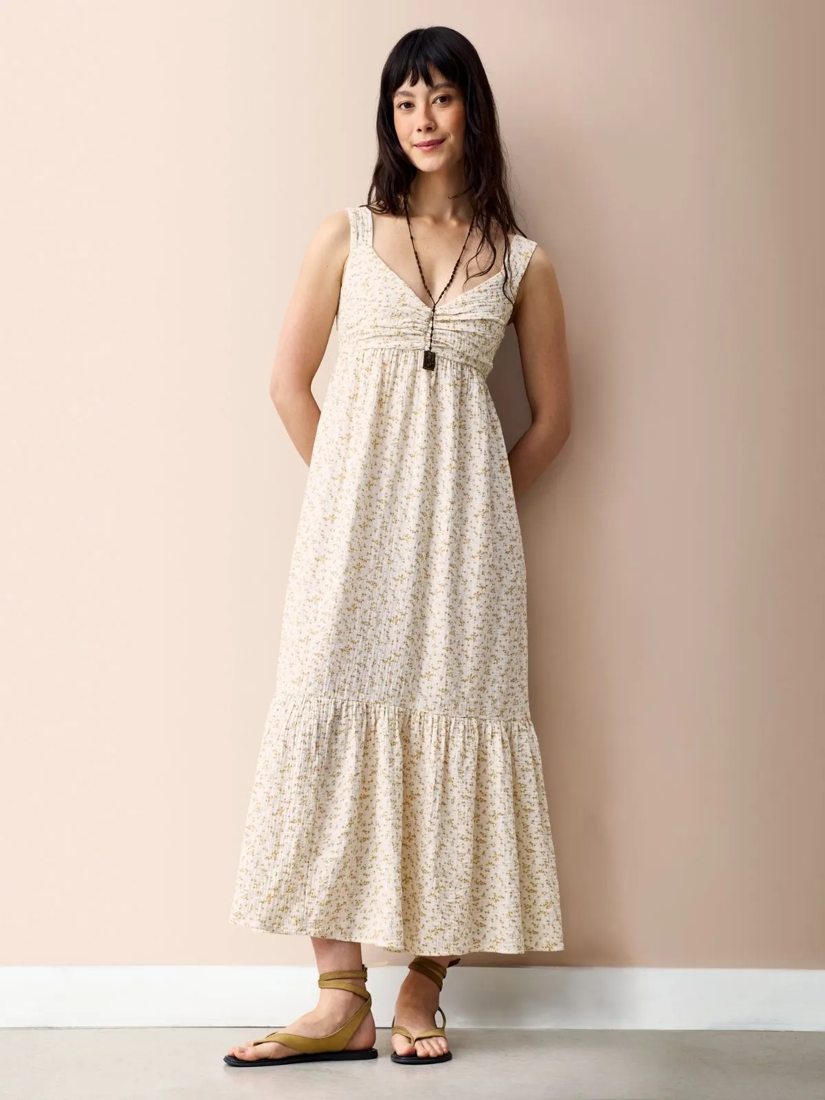 Ivy Double Cotton Gauze Dress - Ditsy Print sold by iris