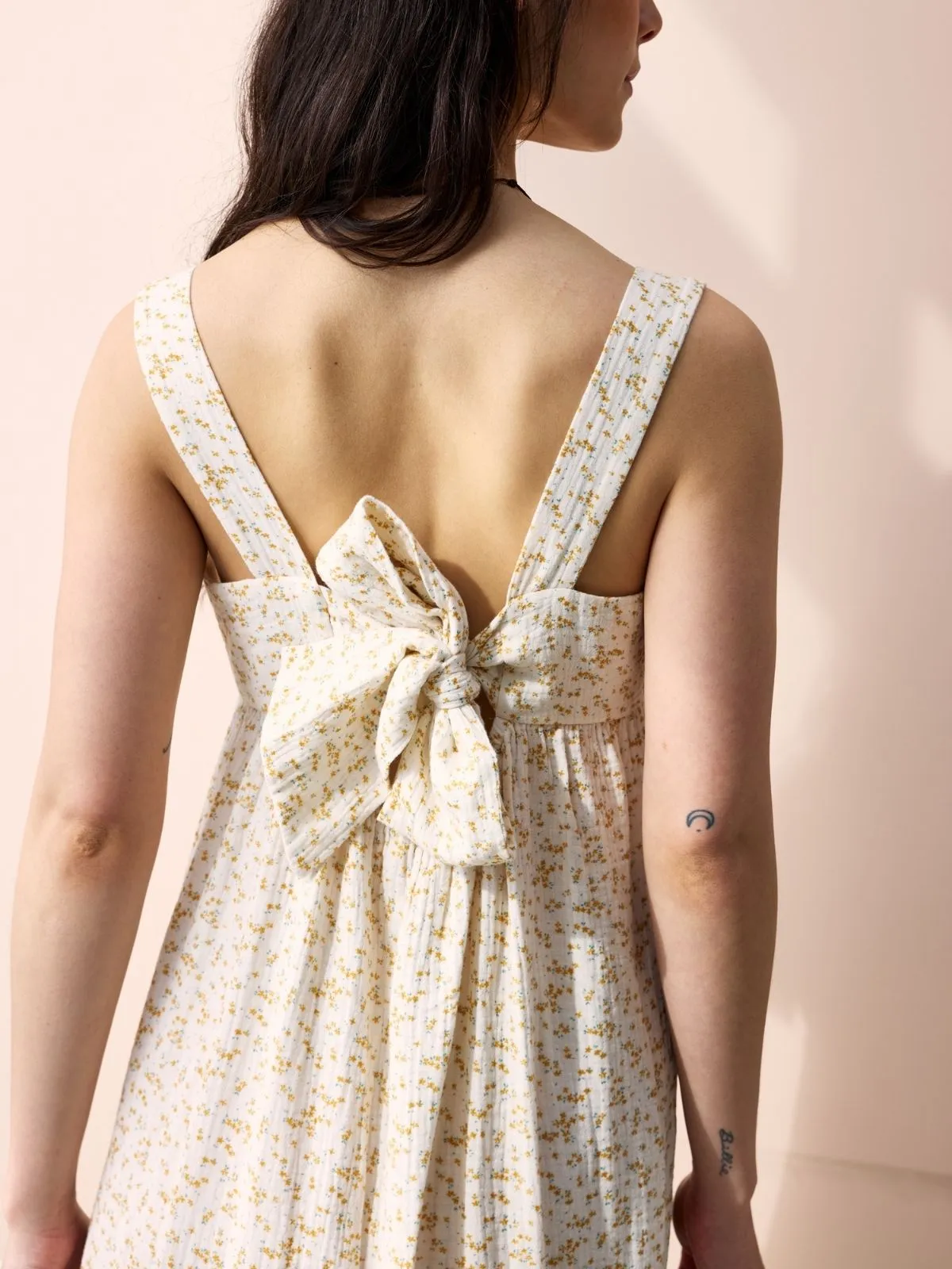 Ivy Double Cotton Gauze Dress - Ditsy Print sold by iris product image thumbnail 2