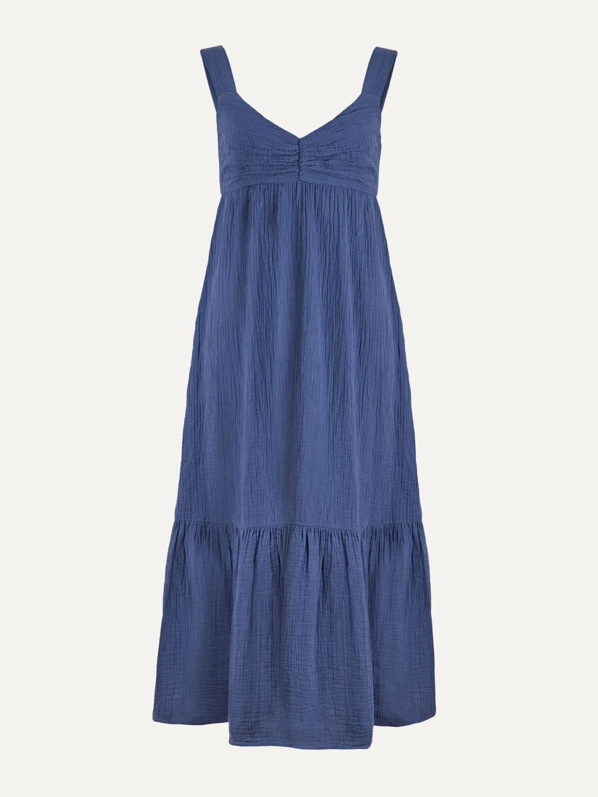 Ivy Double Cotton Gauze Dress - Blue sold by iris product image thumbnail 3