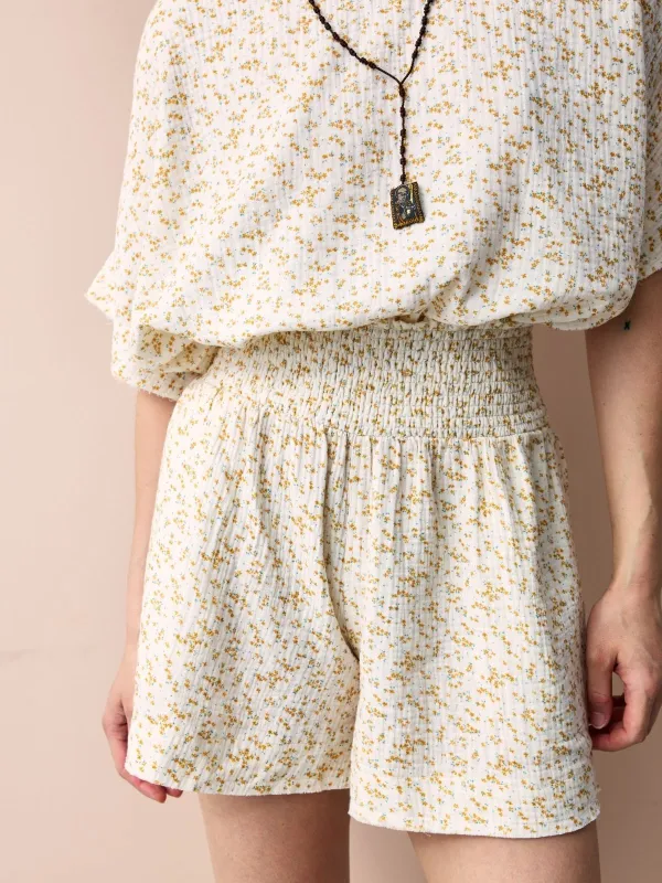 Rosa Double Cotton Gauze Shorts - Ditsy Print made by iris