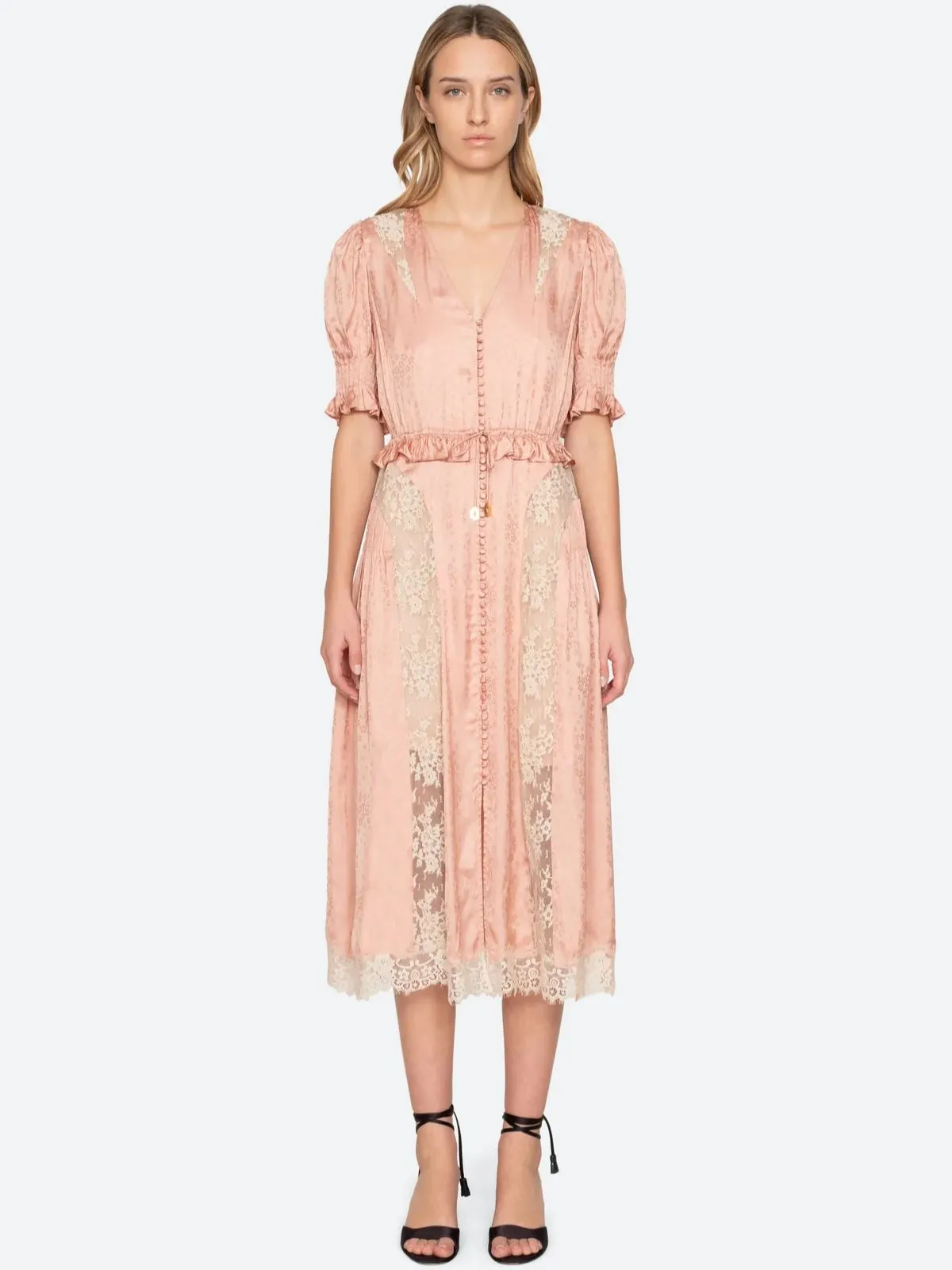 Ethel Puff Sleeve Dress - Rose sold by iris product image thumbnail 3