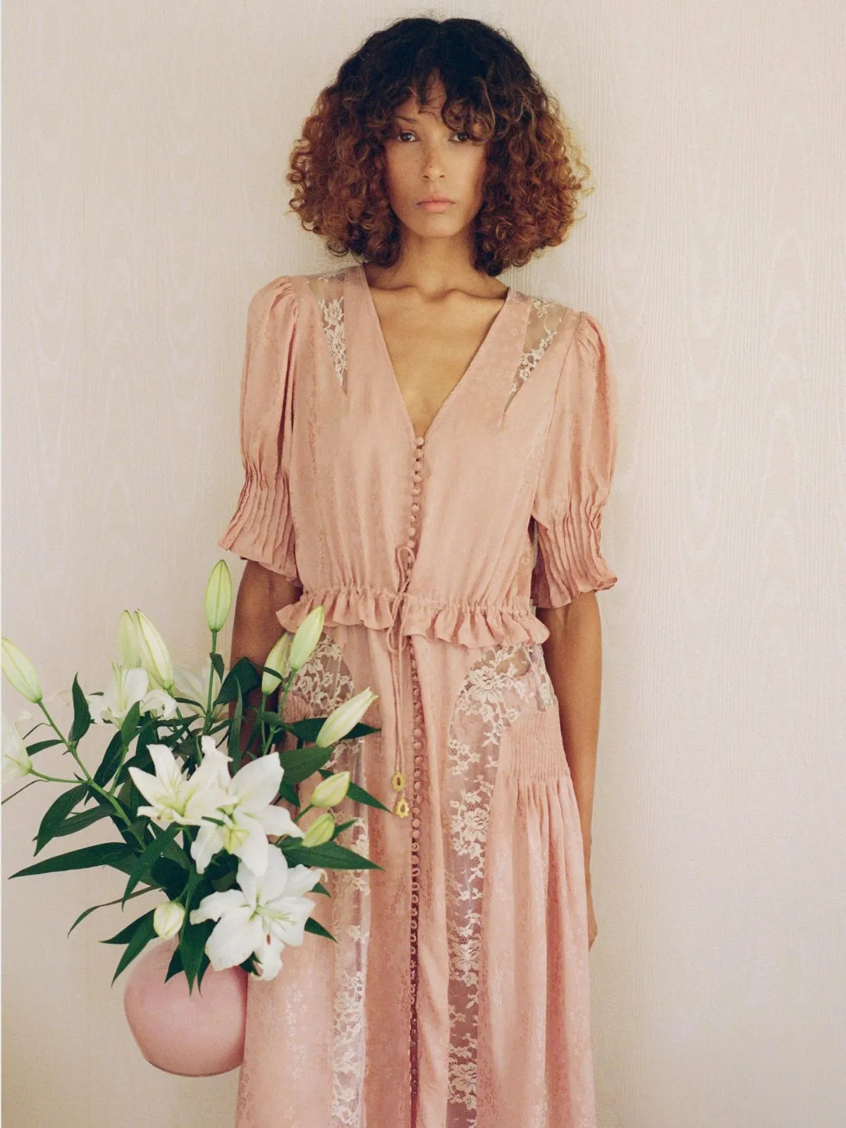 Ethel Puff Sleeve Dress - Rose sold by iris