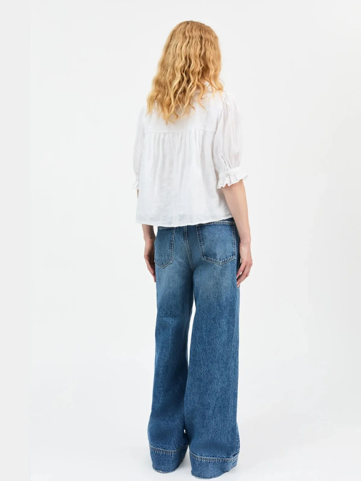 Clea Ruffle Blouse - White sold by iris product image thumbnail 4