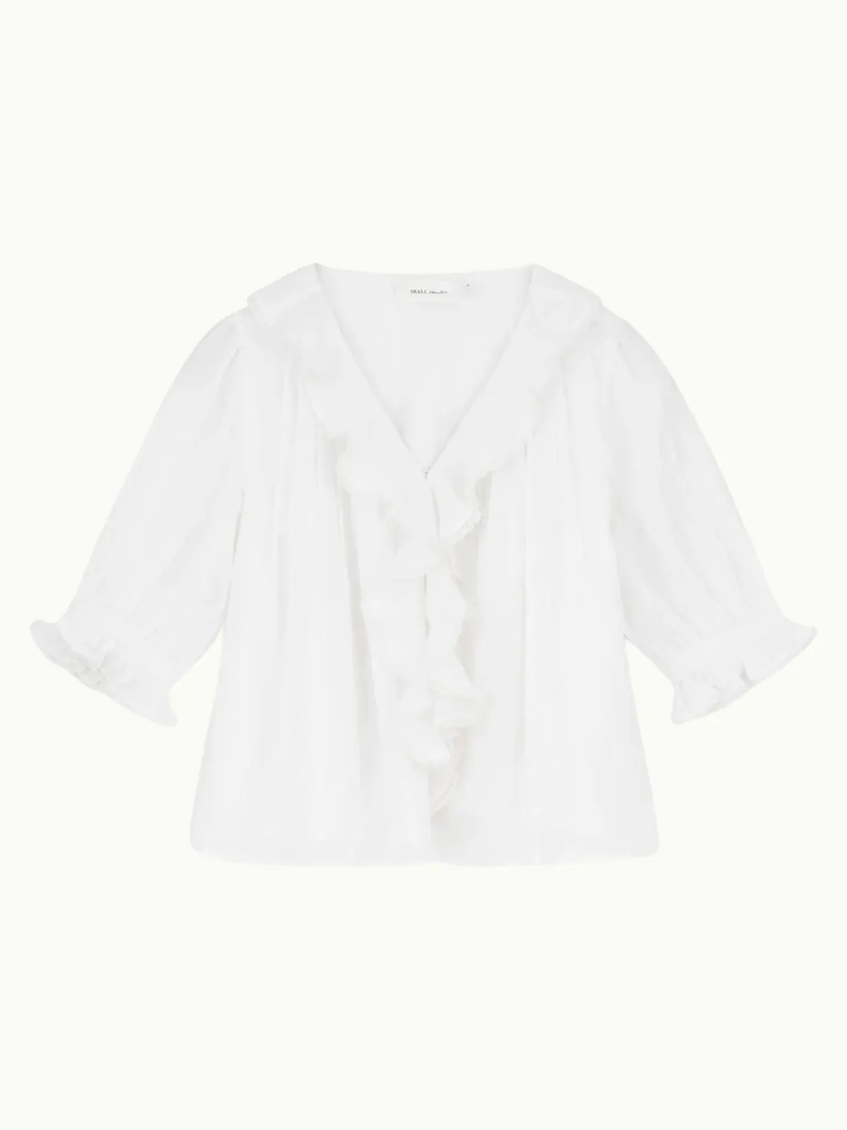 Clea Ruffle Blouse - White sold by iris product image thumbnail 2