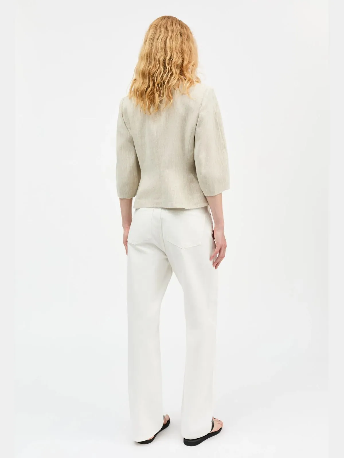 Belleville Linen Blazer - Natural sold by iris product image thumbnail 4