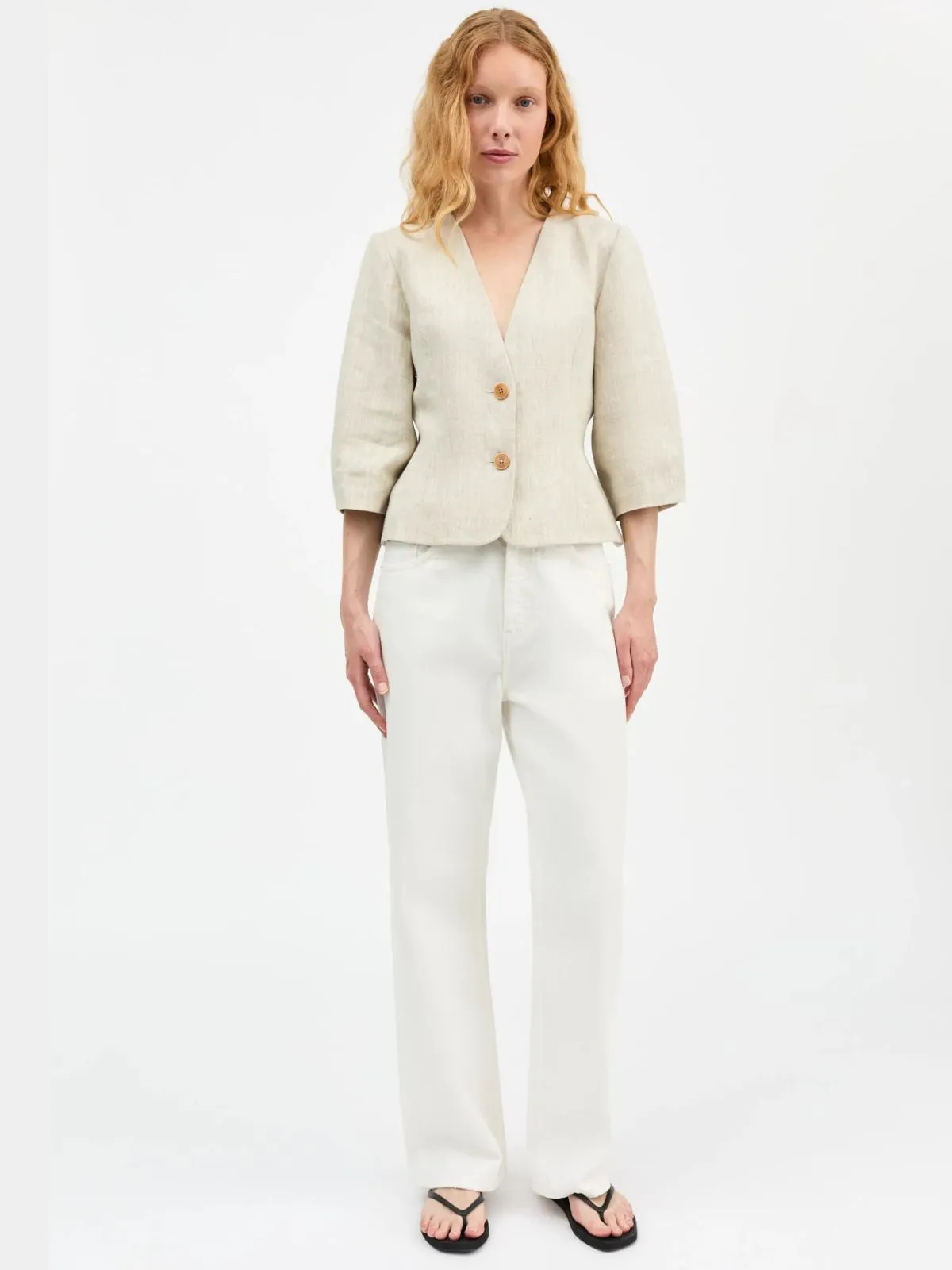 Belleville Linen Blazer - Natural sold by iris product image thumbnail 5