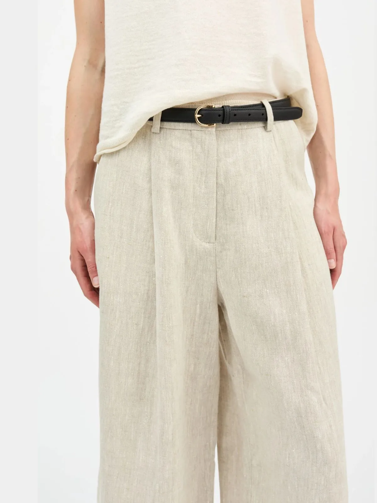 Bob Linen Trousers - Natural sold by iris product image thumbnail 4