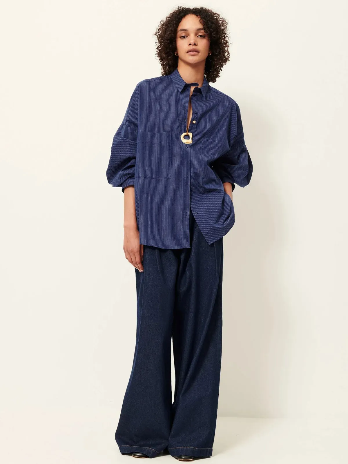 Fontania Overshirt - Blue sold by iris product image thumbnail 4