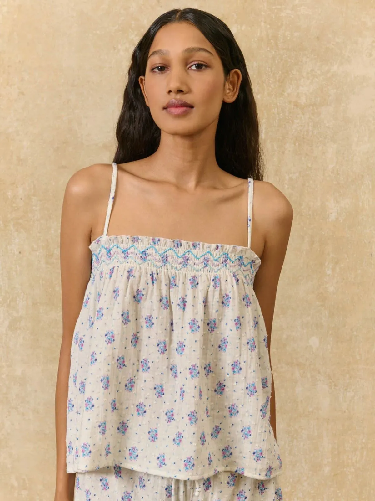 Minala Floral Pajamas Set - Cream sold by iris product image thumbnail 2