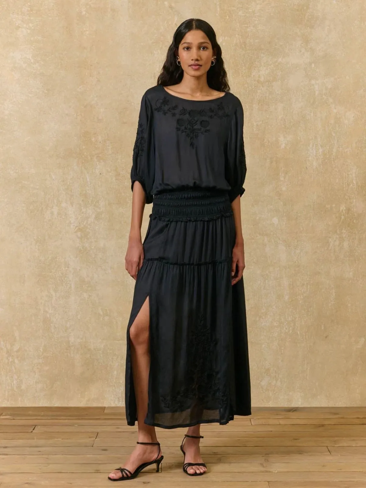 Polly Embroidered Skirt - Black sold by iris product image thumbnail 2