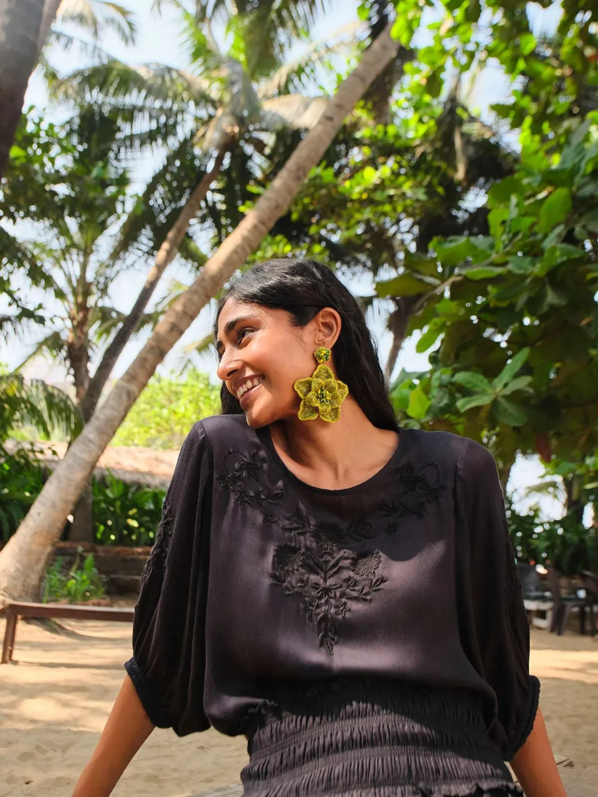 Chayana Embroidered Blouse - Black sold by iris product image thumbnail 3