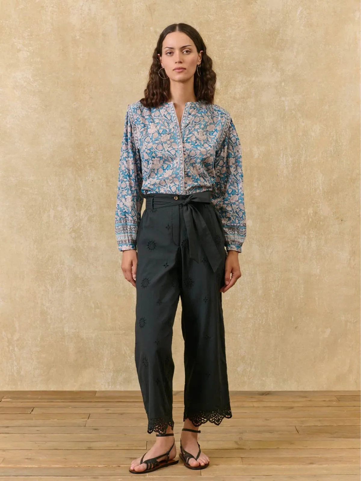 Jane Printed Shirt - Blue sold by iris product image thumbnail 4