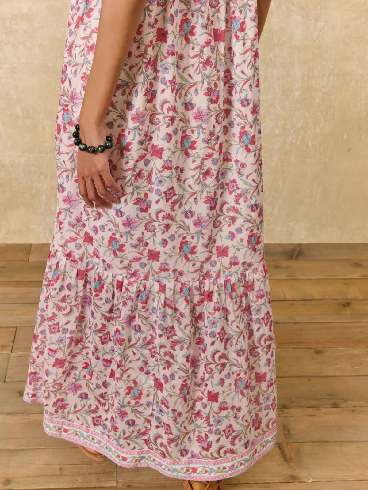 Marcelette Florant Print Dress - Pink sold by iris product image thumbnail 4