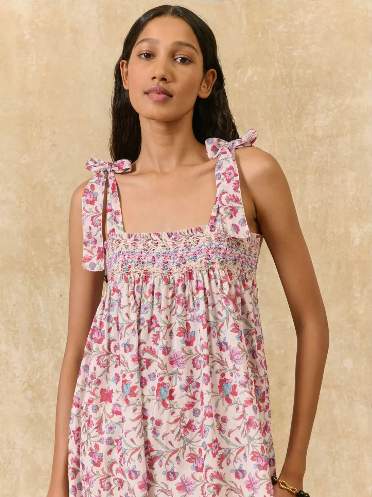 Marcelette Florant Print Dress - Pink sold by iris product image thumbnail 2