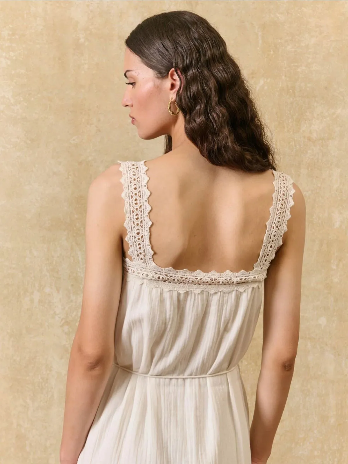 Madera Double Cotton Gauze Dress - Off White sold by iris product image thumbnail 3