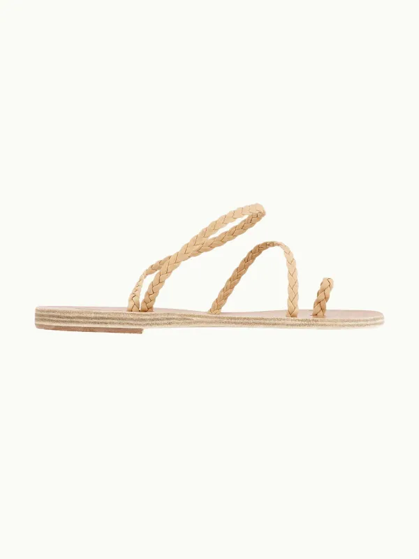 Eleftheria  Leather Sandal - Natural made by iris