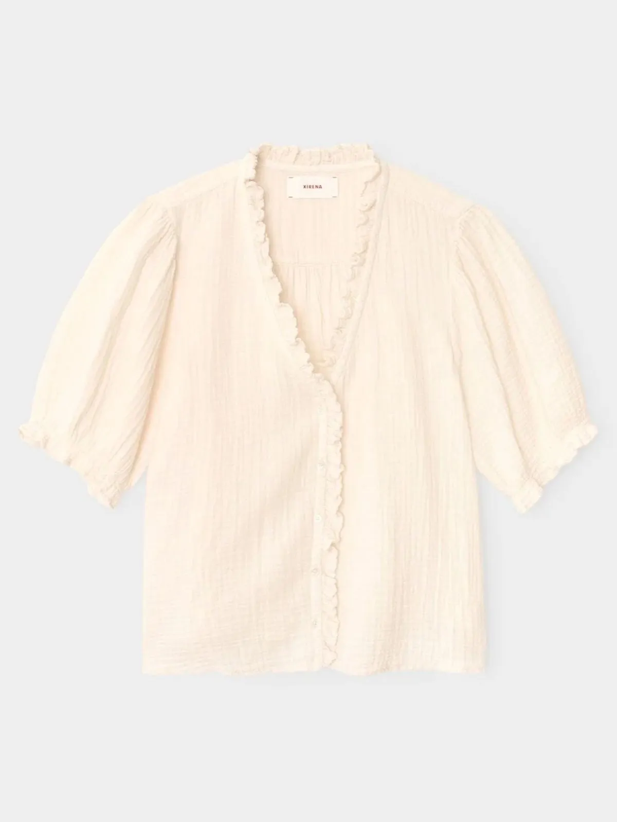 Jenna Gauze Shirt - Oyster sold by iris product image thumbnail 2