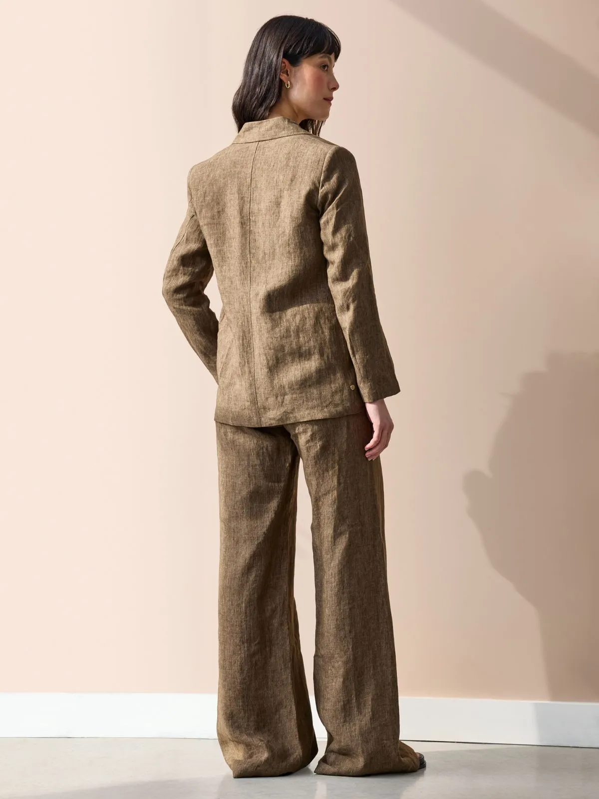 Piedro Linen Trousers - Camel sold by iris product image thumbnail 2