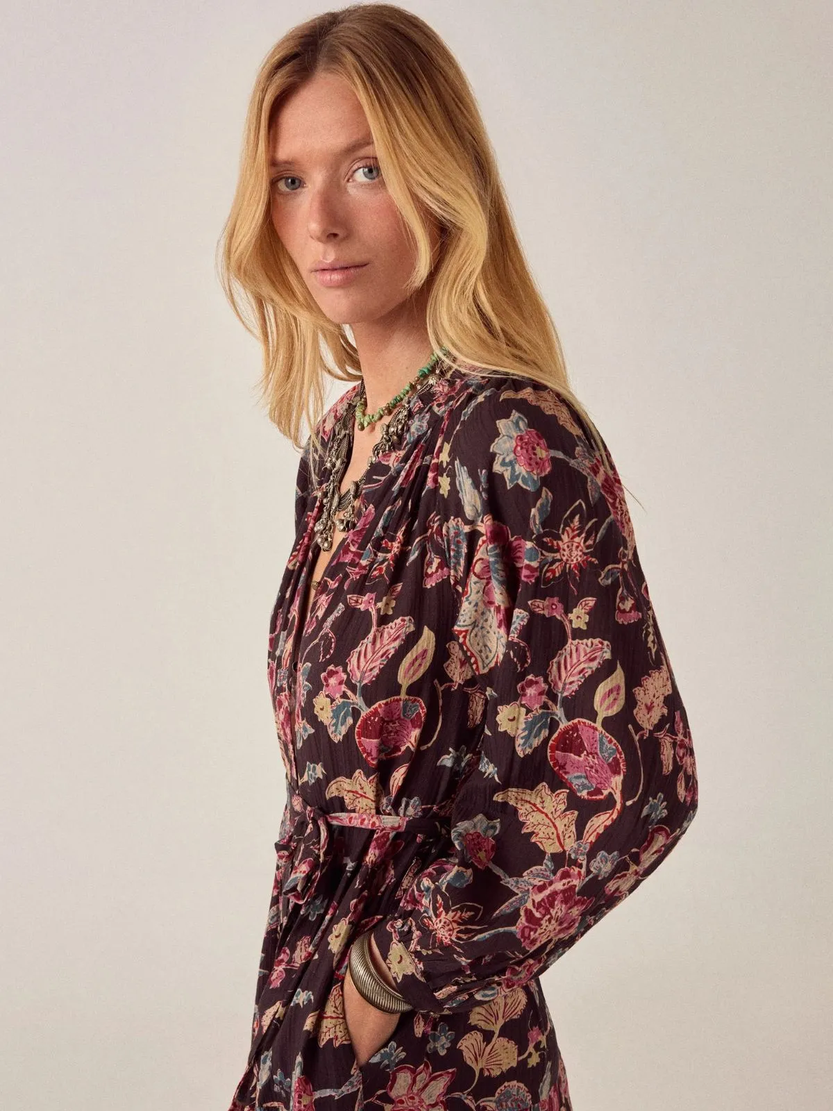 Louise Floral Print Dress - Black sold by iris product image thumbnail 3