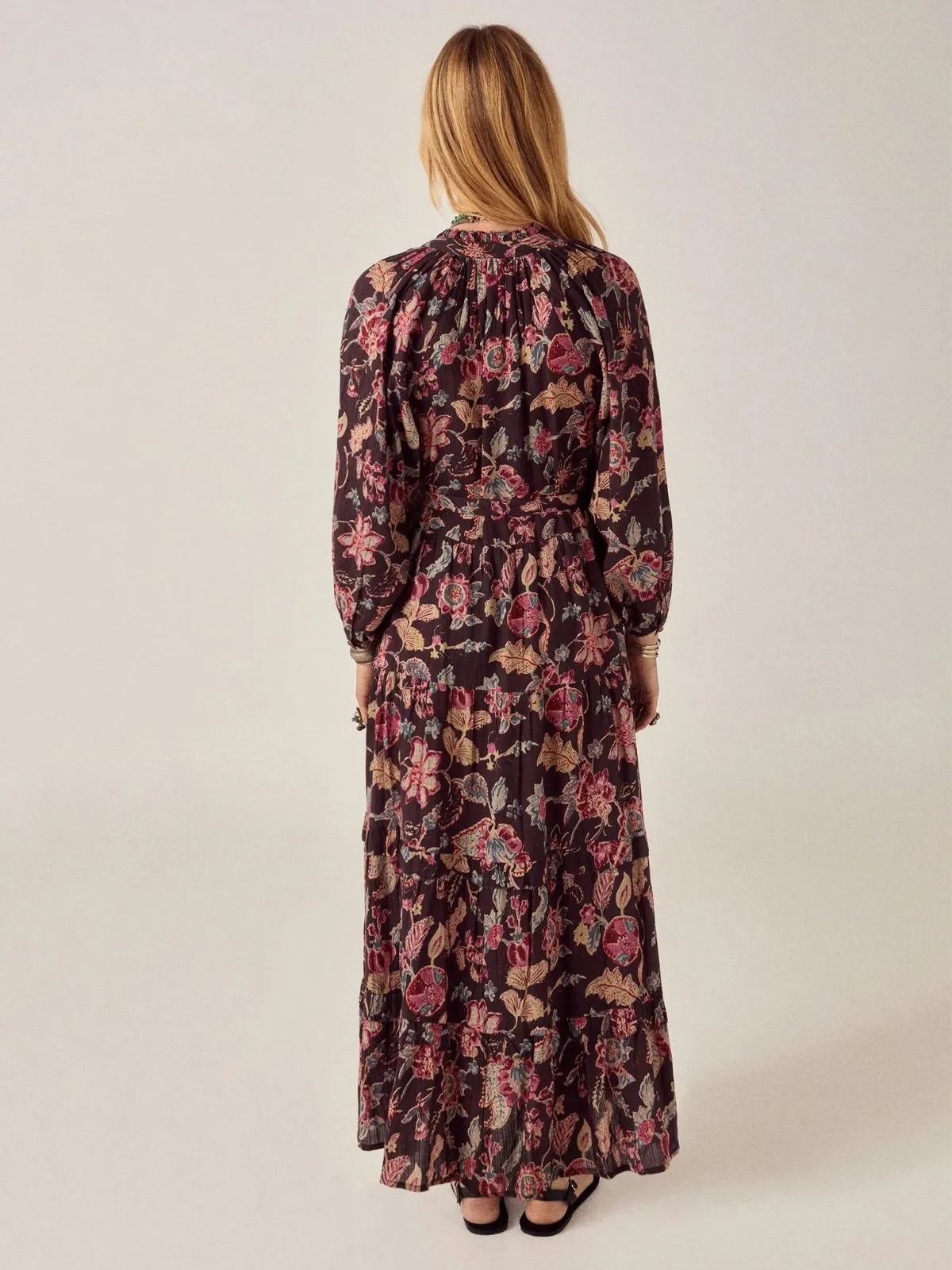 Louise Floral Print Dress - Black sold by iris product image thumbnail 4