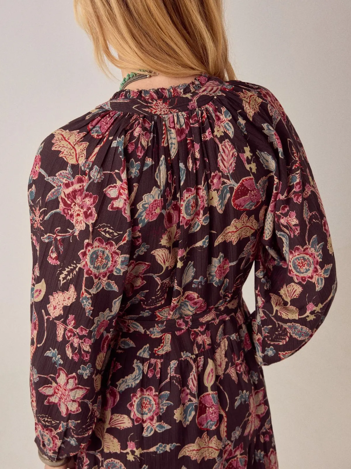 Louise Floral Print Dress - Black sold by iris product image thumbnail 5