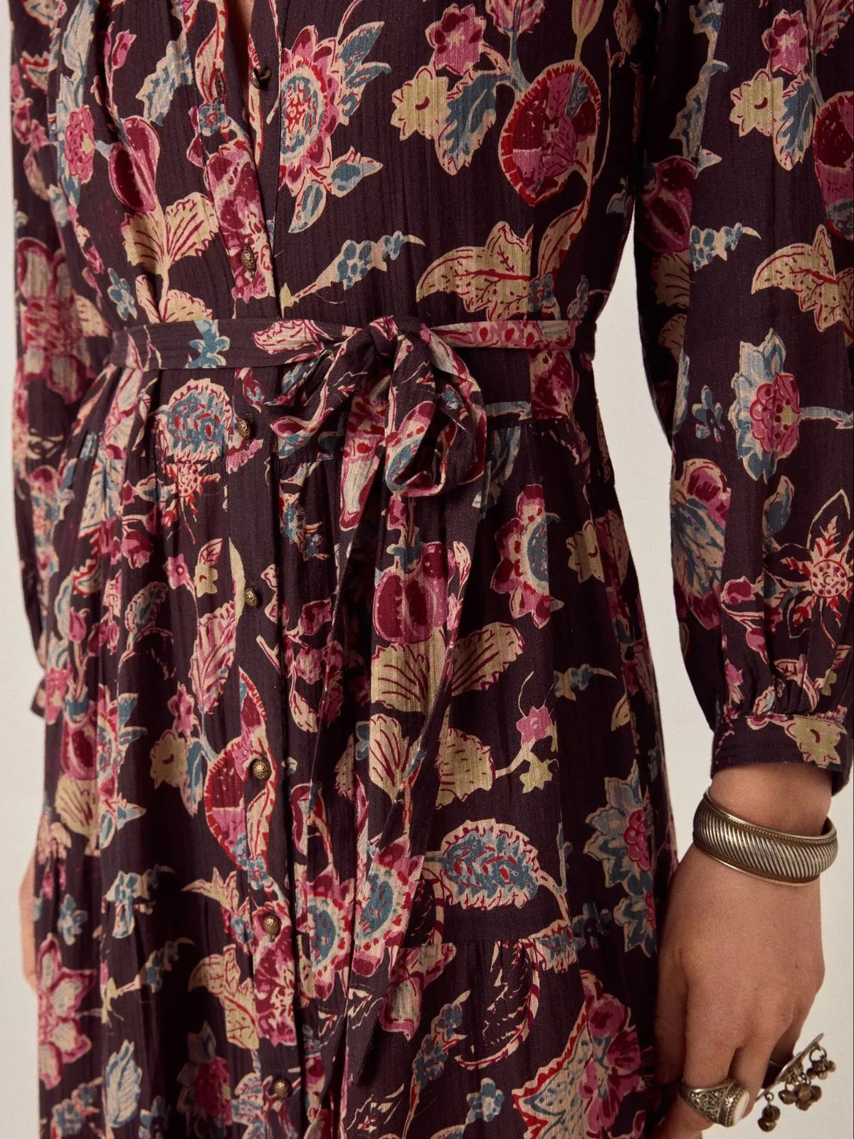 Louise Floral Print Dress - Black sold by iris product image thumbnail 2